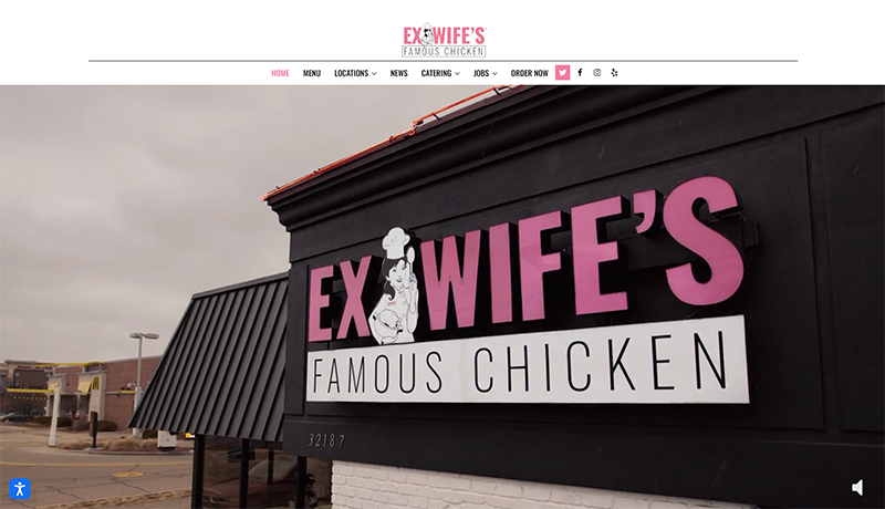 Ex-Wife's Famous Chicken uses BreakoutADA website accessibility.