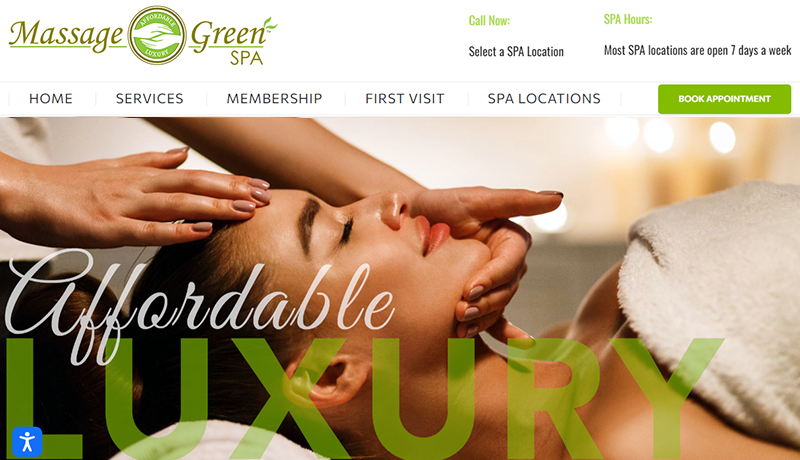 Massage Green SPA uses BreakoutADA website accessibility.